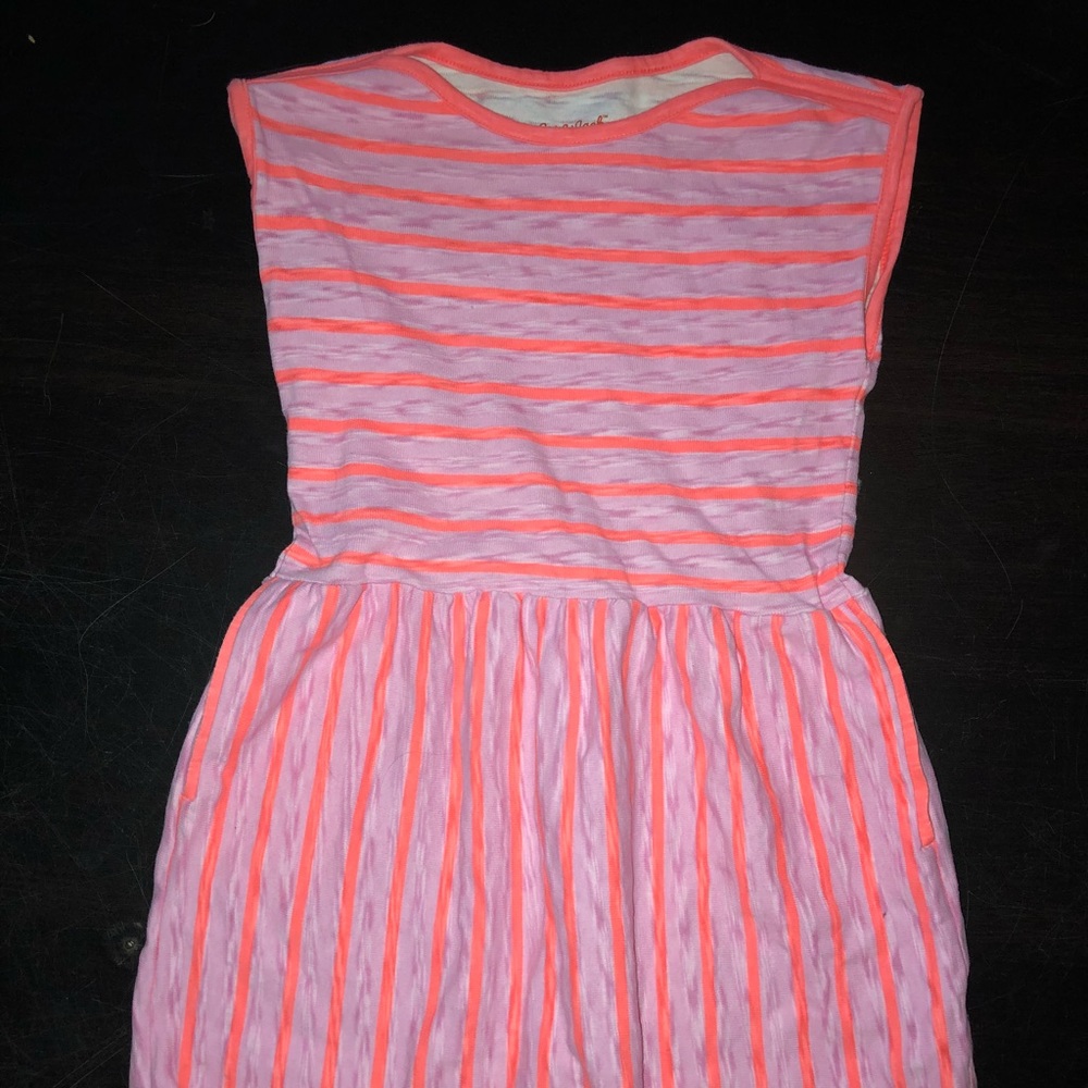 Pink and Neon Orange Striped Dress